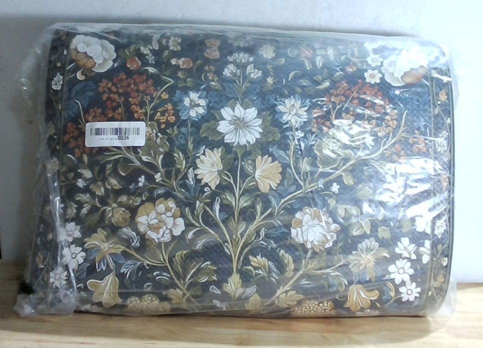 Alfombras de cocina AMM para suelo, acolchadas, antifatiga, con diseño botánico vintage verde y floral. Juego de 2 alfombras de cocina antideslizantes, impermeables y cómodas de espuma viscoelástica para oficina y lavadero.