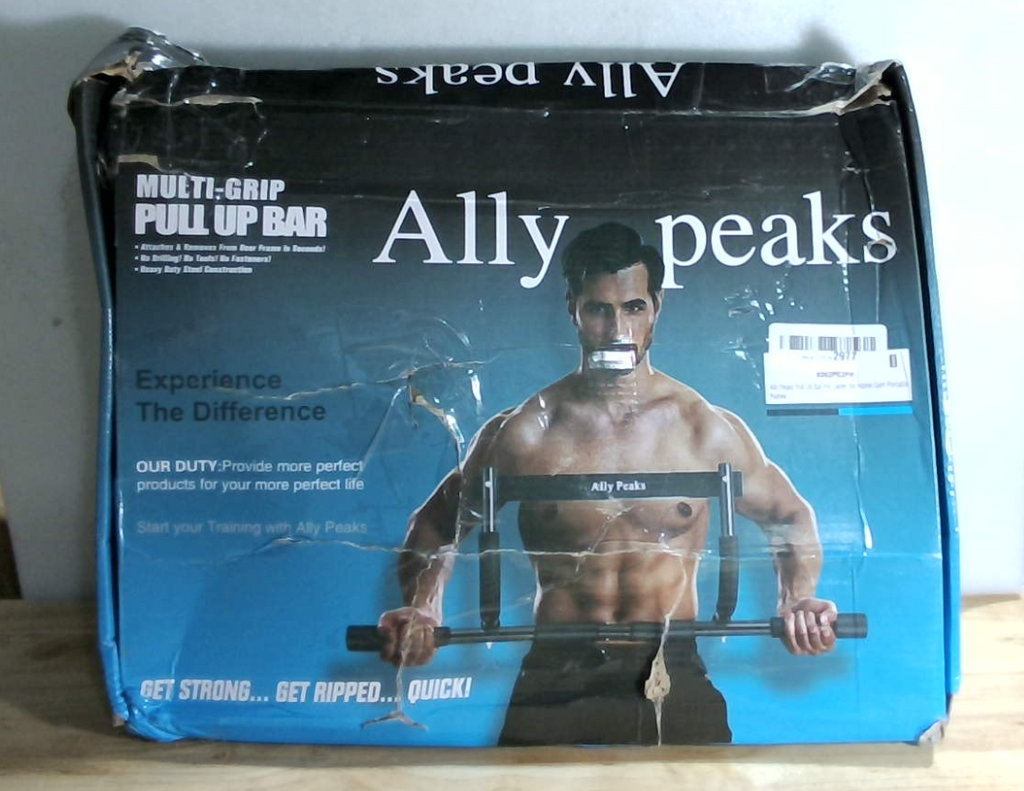 Barra de dominadas Ally Peaks para puerta | Acero reforzado | Límite máximo de 200 kg | Entrenamiento de la parte superior del cuerpo | Fuerza con agarre múltiple | Barra de dominadas para interiores | Entrenador de fitness portátil para gimnasio en casa