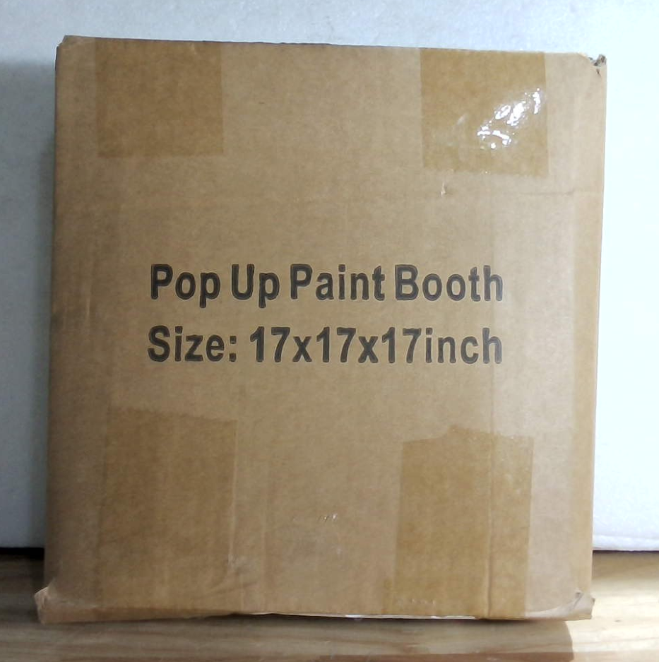 Cabina de pintura plegable CooTentler de 43 x 43 x 43 cm, tienda de pulverización portátil con aerógrafo, puerta y ventana de malla para maquetas, muebles, piezas de automóviles y otros trabajos de pintura.