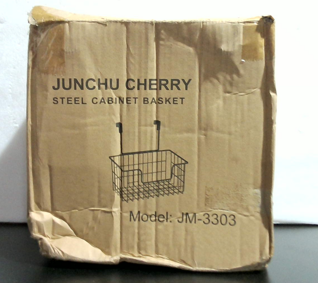 Cesta de almacenamiento colgante de alambre JUNCHU CHERRY (paquete de 2), cesta de almacenamiento para cocina y baño montada en la pared, multifuncional para el hogar, sin perforaciones, de gran capacidad de carga, adecuada para el hogar y la oficina