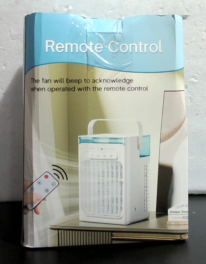 Aires acondicionados portátiles, mini aire acondicionado personal evaporativo con control remoto, 4 velocidades de viento, temporizador de 2-4-6 horas, 2 modos, luz nocturna colorida, aire acondicionado portátil para habitación, coche, dormitorio