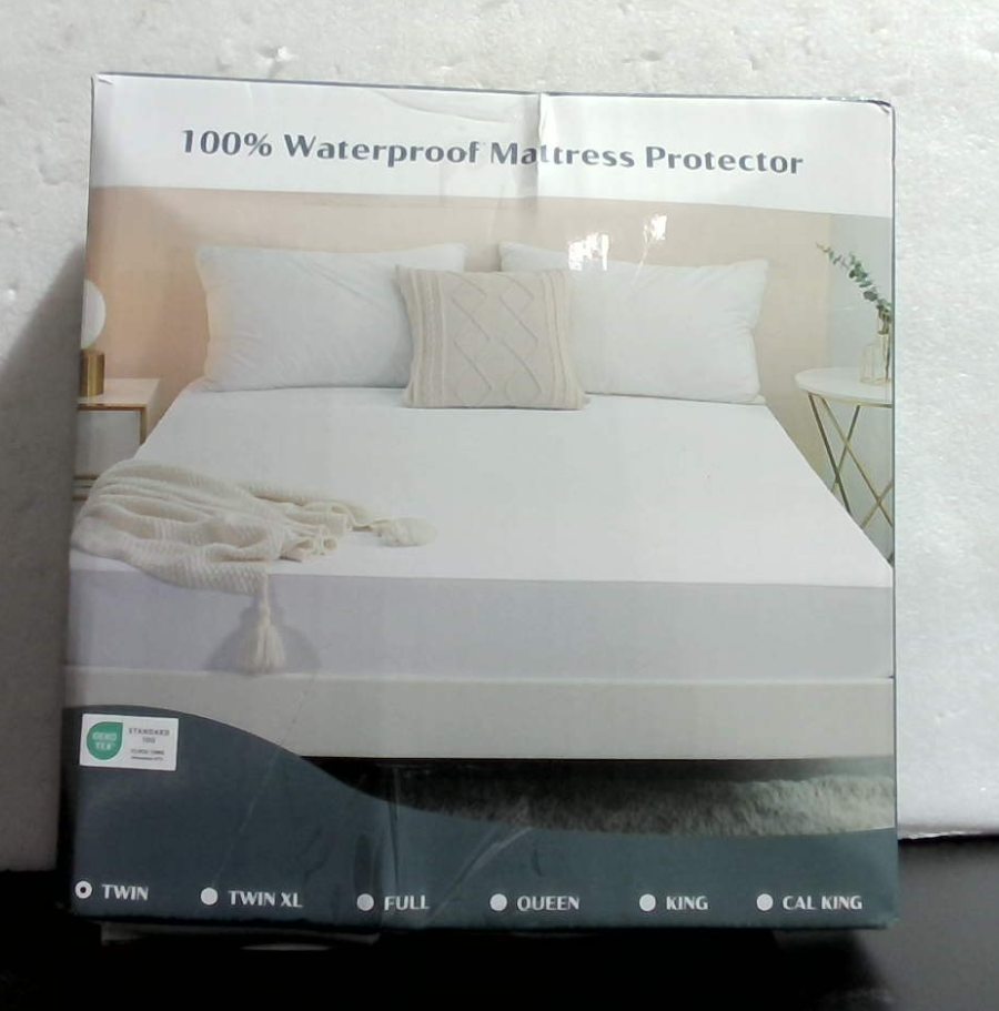 Paquete de 2 protectores de colchón individuales impermeables con bolsillo profundo, funda de colchón suave y transpirable, funda de cama impermeable ajustada e insonorizada que se estira hasta 48 cm (19").