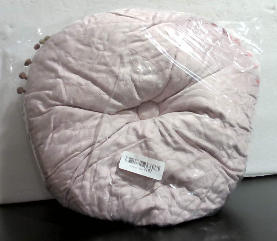 vctops Cojín redondo de terciopelo suave para silla, con lindos pompones degradados, ideal para sillas de comedor de interior (rosa, diámetro de 16").