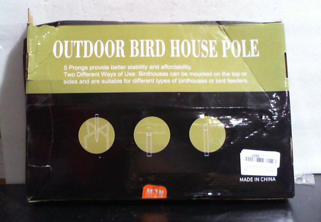 Poste para comedero de pájaros Ottsuls, kit de poste resistente de 109 pulgadas para casita de pájaros para exteriores, con estación de alimentación de base de 5 puntas para la observación de aves silvestres, soporte de comedero ajustable (casita no