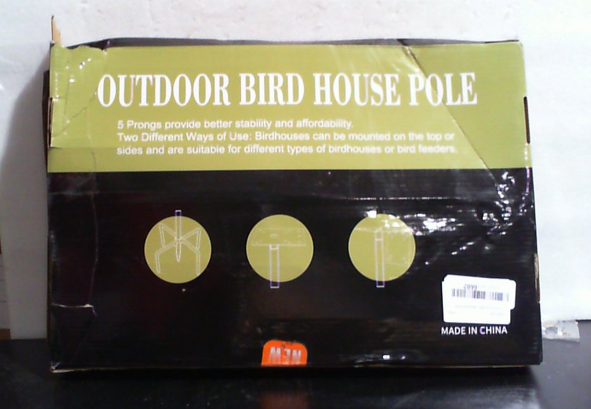 Poste para comedero de pájaros Ottsuls, kit de poste resistente de 109 pulgadas para casita de pájaros para exteriores, con estación de alimentación de base de 5 puntas para la observación de aves silvestres, soporte de comedero ajustable (casita no