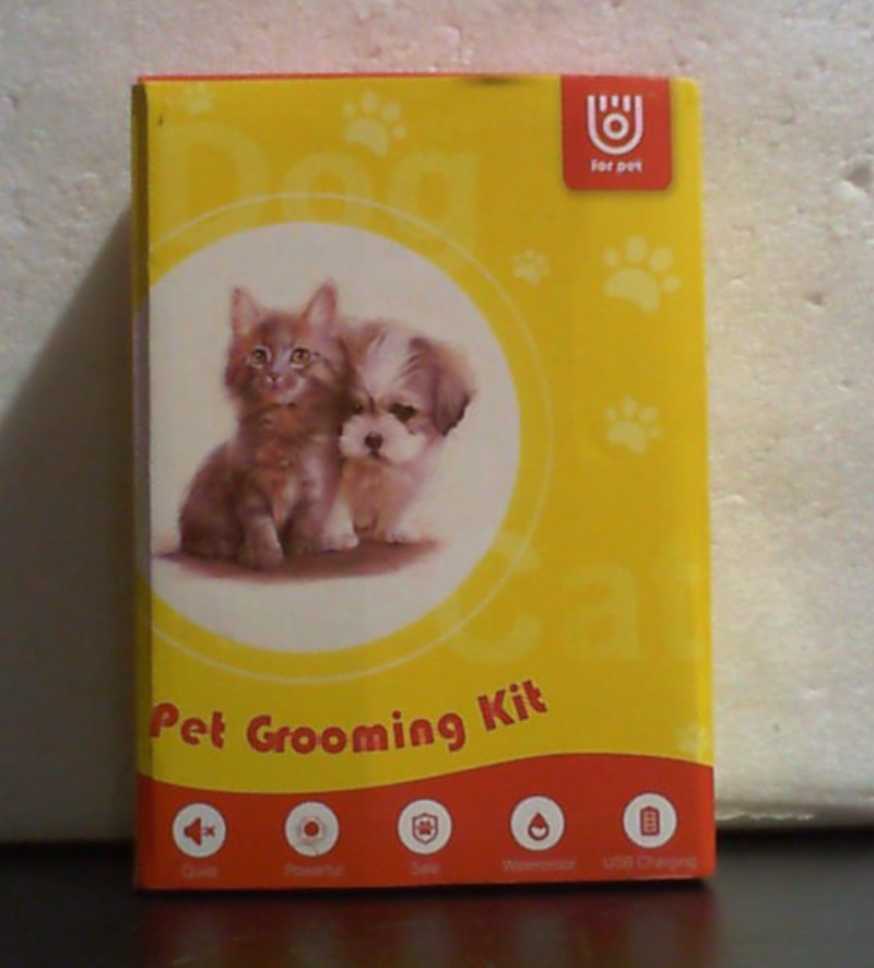 Kit de aseo para perros Unibono con recortador de patas, cortapelos eléctrico recargable de bajo ruido, pequeño y silencioso, con tijeras de acero inoxidable y peine para perros en casa.