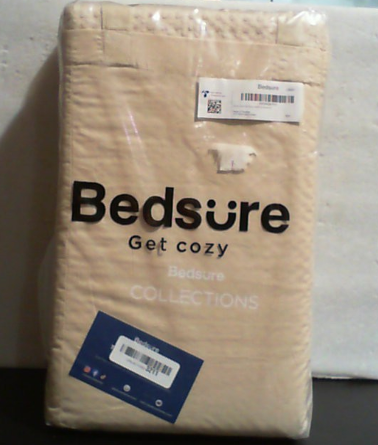 Funda nórdica Bedsure de algodón tamaño King - 100% algodón con tejido de gofre, color beige, juego de ropa de cama transpirable PureWoven para todas las estaciones, 3 piezas, 104"x90"