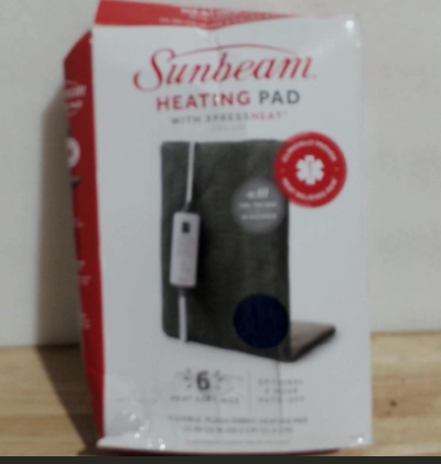 Almohadilla térmica Sunbeam XL para aliviar el dolor de espalda, cuello y hombros. Apagado automático. 6 niveles de calor. Tamaño extragrande de 30 x 60 cm. Color verde. Ideal para dolores musculares y artritis.
