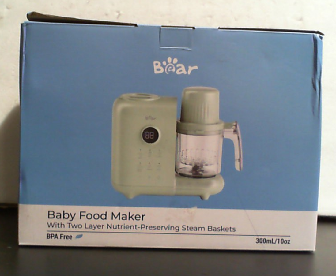 Vaporera Bear 6 en 1 con batidora, procesador de alimentos premium para bebés, cocción al vapor, agitación automática