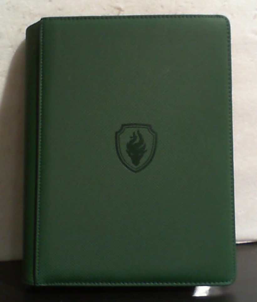 Carpeta premium de 9 bolsillos para 540 tarjetas, carpeta para tarjetas coleccionables Fabmaker con cubierta de PU, álbum resistente para colección de tarjetas, elegantes carpetas para tarjetas de juegos y tarjetas deportivas, verde oscuro