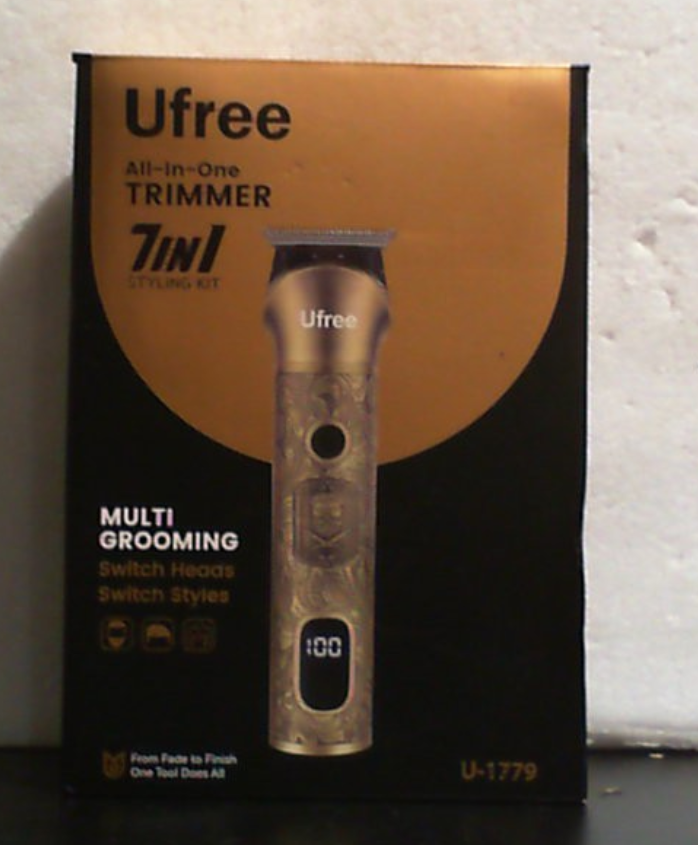 Recortadora de barba Ufree para hombre, afeitadora eléctrica, cortapelos inalámbrico, kit de cuidado de barba 7 en 1 para bigote, cuerpo, nariz y rostro, regalo para hombres.