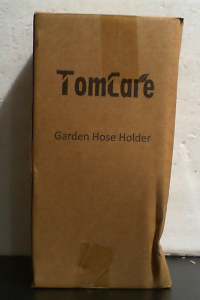 Soporte para manguera de jardín TomCare, resistente, con capacidad para 45 metros (150 pies). Colgador de metal sólido para mangueras, montaje en pared, decorativo, duradero, organizador de mangueras para jardín y exteriores, color negro.