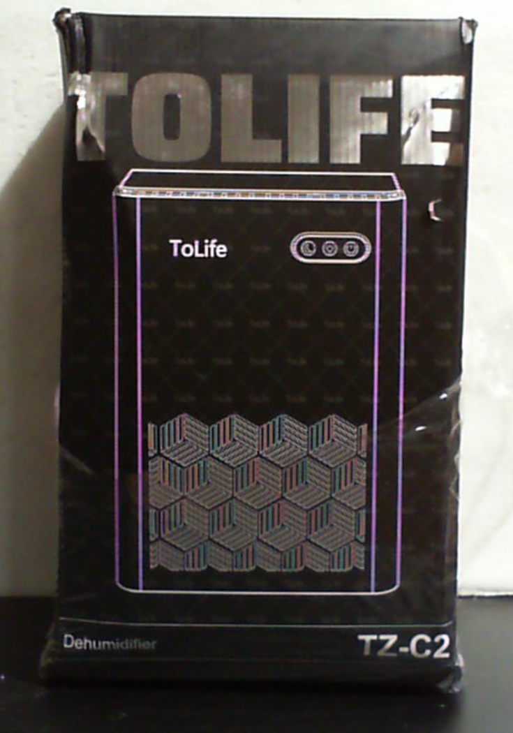 Deshumidificador ToLife para el hogar con tanque de agua de 2,7 litros (95 oz), cubre hasta 93 metros cuadrados (1000 pies cuadrados), ideal para sótanos, dormitorios y baños, con apagado automático y luz LED de 7 colores. Color gris.