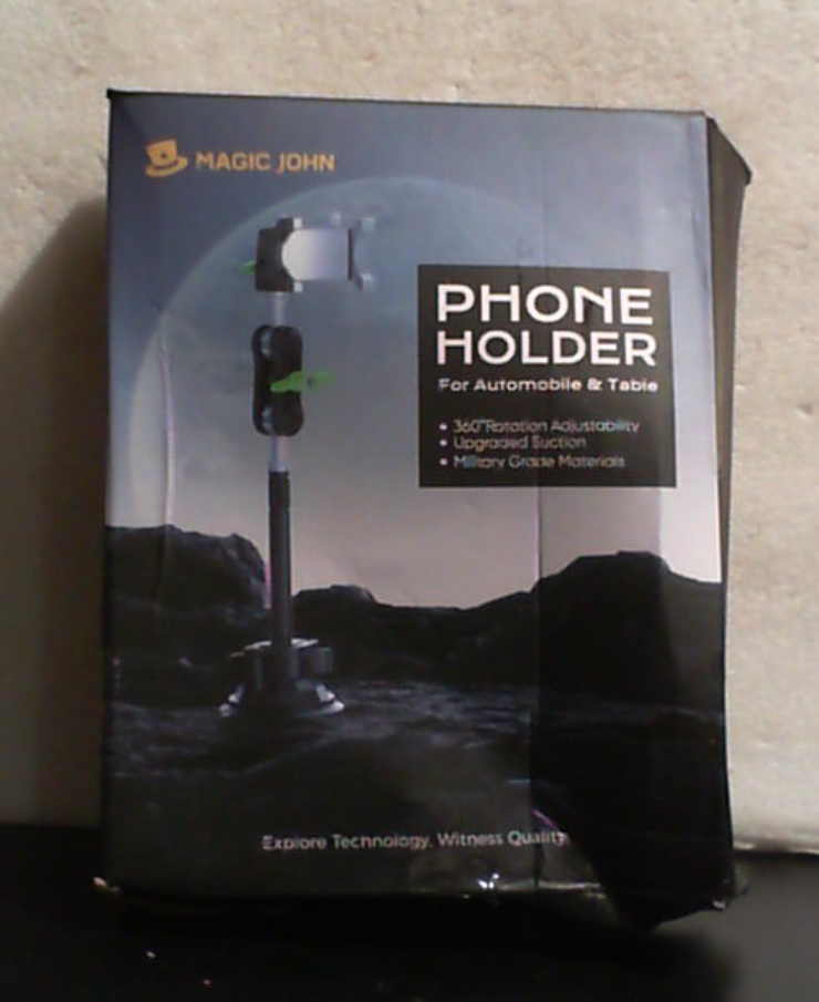 Soporte para teléfono de coche MAGIC JOHN, soportes metálicos ultrarresistentes para tu coche, soporte para teléfono móvil con rotación de 360° para parabrisas, soporte con ventosa para iPhone, Samsung y todos los smartphones.