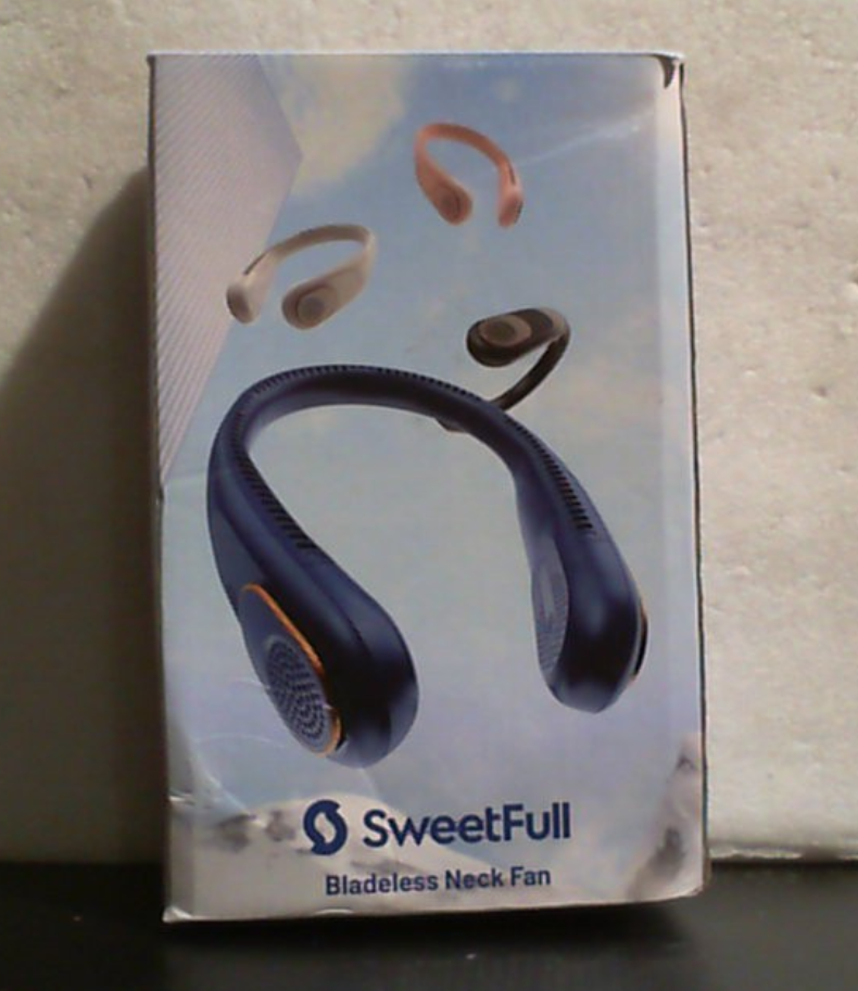 Ventilador portátil de cuello SWEETFULL con refrigeración de 360° y sin aspas | No enreda el cabello - Ventilador portátil recargable por USB de 4000 mAh para viajes, regalos de cumpleaños para hombres, mujeres, mamás y papás.