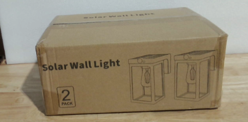 Luces solares con sensor de movimiento Greluna, luces solares con 2 modos y resistentes al agua, apliques de pared exteriores de cristal con sensor crepuscular para entrada, porche, patio, valla (paquete de 2).