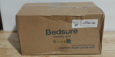 Cama para perros pequeños Bedsure de espuma viscoelástica - Camas ortopédicas para jaulas con funda extraíble y lavable y base antideslizante - Alfombrilla para mascotas con superficie de felpa de franela, color gris.