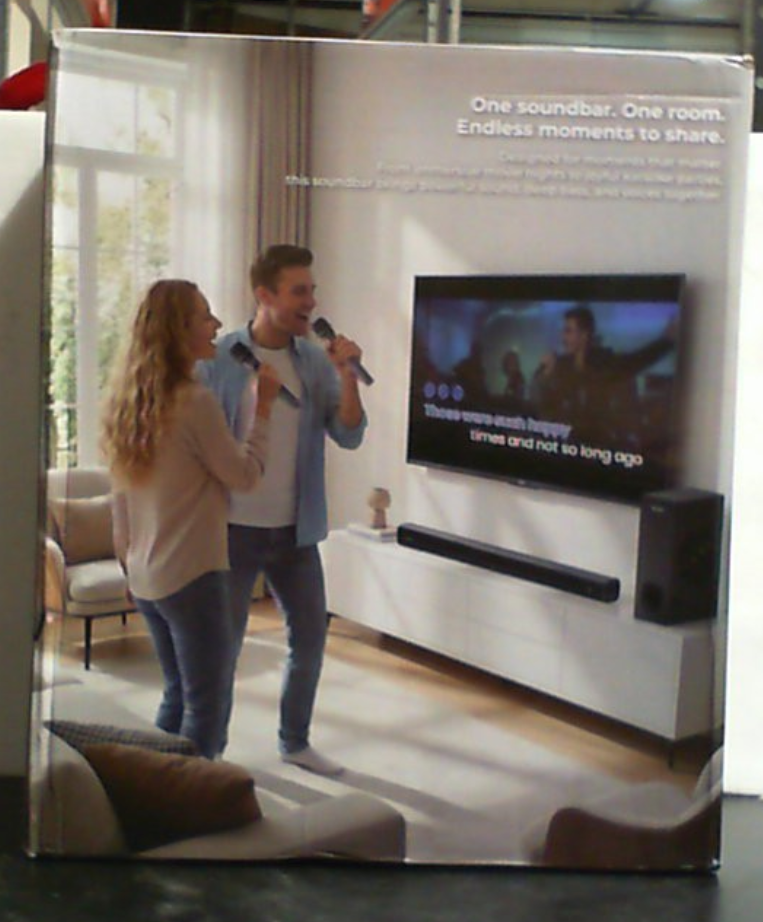 Barra de sonido con subwoofer para TV, sistema de altavoces Bluetooth 5.3 para cine en casa con 2 micrófonos inalámbricos para karaoke, audio de sonido envolvente con HDMI ARC, óptico, AUX, USB para películas (potencia máxima de 260 W)