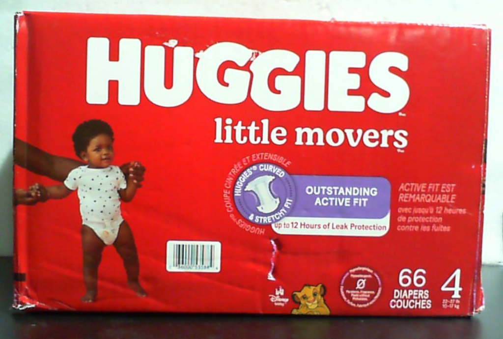 Pañales Huggies Little Movers talla 4 66 unidades a prueba de fugas sin fragancia-