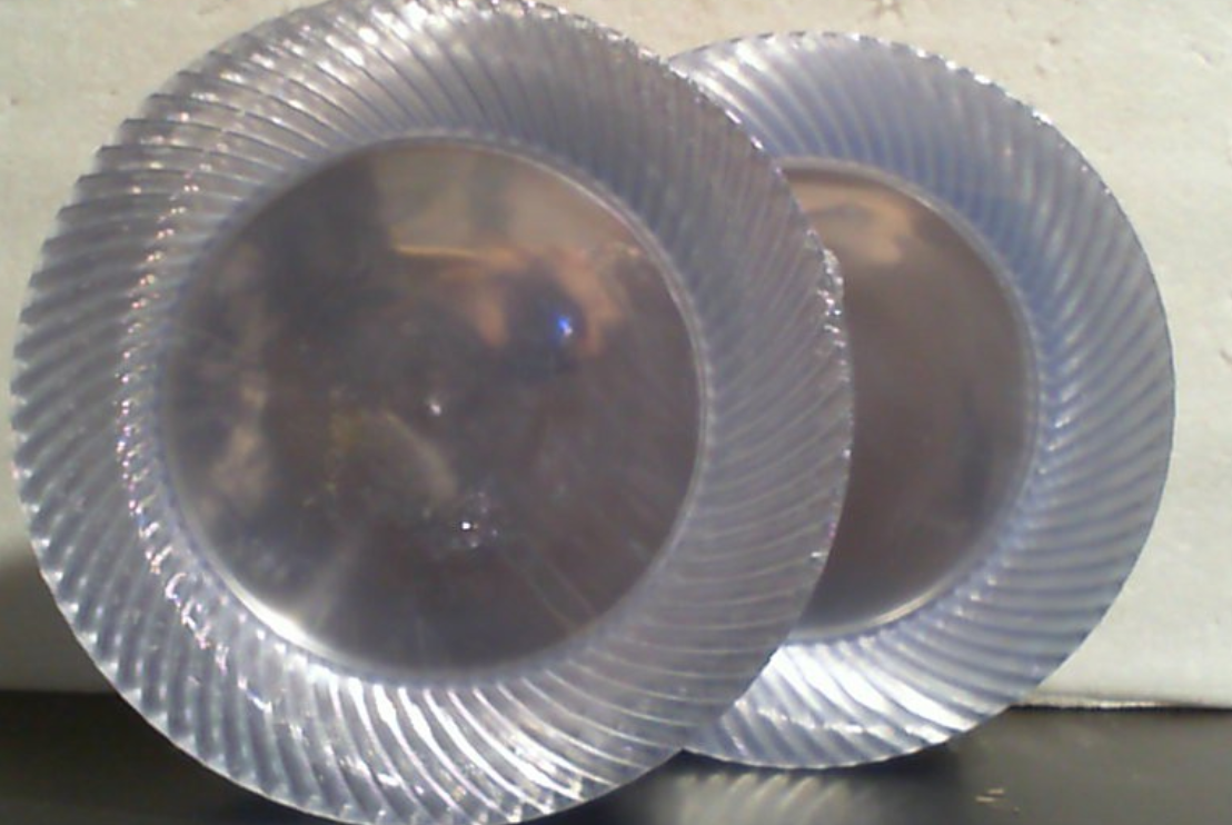 Platos para fiestas, color plata metalizado