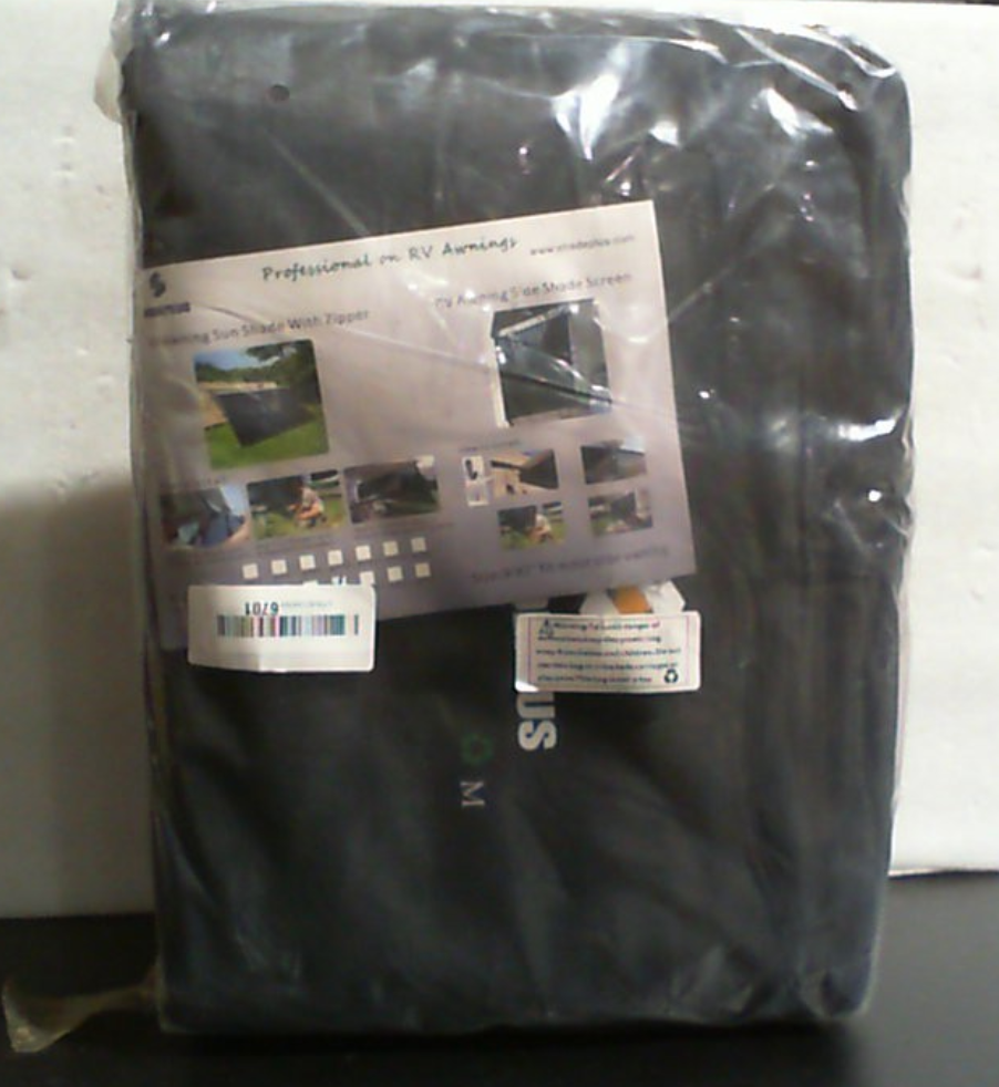 Pantalla parasol SHADEPLUS para toldo de caravana de 2,44 m x 5,56 m (apta para toldos de 5,89 m), malla negra con cremallera, pantalla universal para toldo de caravana con kit completo, mejora la sombra y la privacidad.