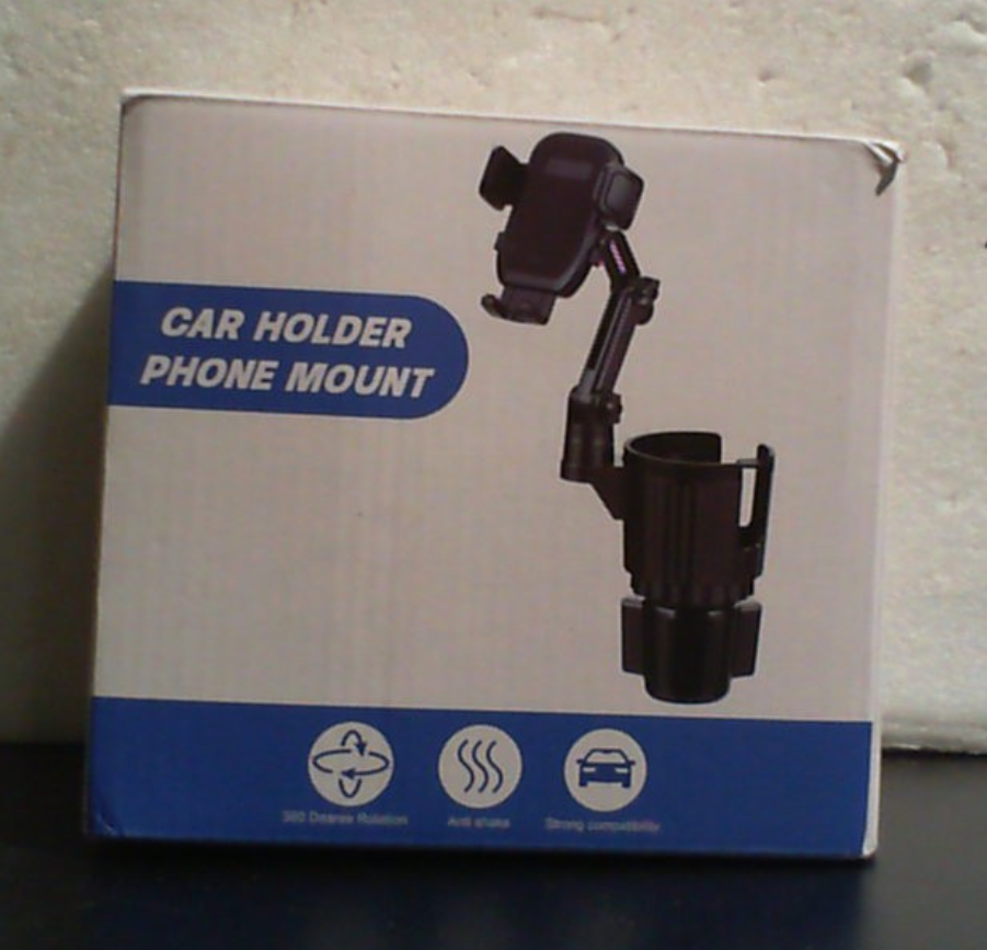 Soportes para teléfono Bokilino para tu coche, expansor universal 2 en 1 para portavasos con base ajustable y soporte para teléfono, brazo largo con rotación de 360°. Soporte para teléfono para portavasos compatible con todos los smartphones.