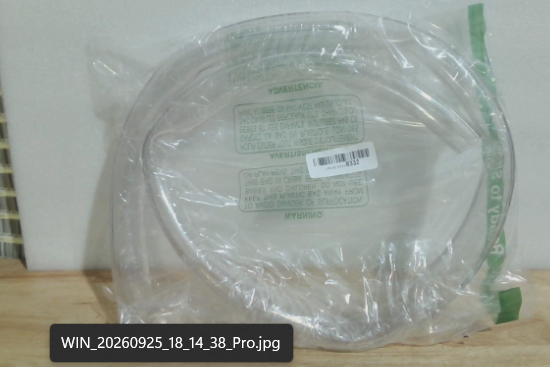 Tubo de PVC DERNORD de 1" de diámetro interior x 1 1/4" de diámetro exterior, manguera de vinilo transparente flexible de 5 pies para uso alimentario.