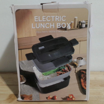 Lonchera eléctrica Foliantrix de 90 W para adultos con recipiente de acero inoxidable de 2 L, calentador de alimentos portátil para hombres/coche/camión/trabajo/viajes. Loncheras para hombres de trabajo 12/24/110 V.