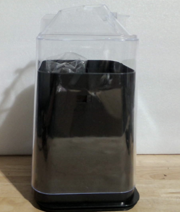 Dispensador de cereales FHJP para encimera, 5 litros, organizador de cocina, almacenamiento de cereales, dispensador de dulces de escritorio, dispensador de cereales de plástico, recipientes para aperitivos que pueden contener granola (negro, 1 unidad)