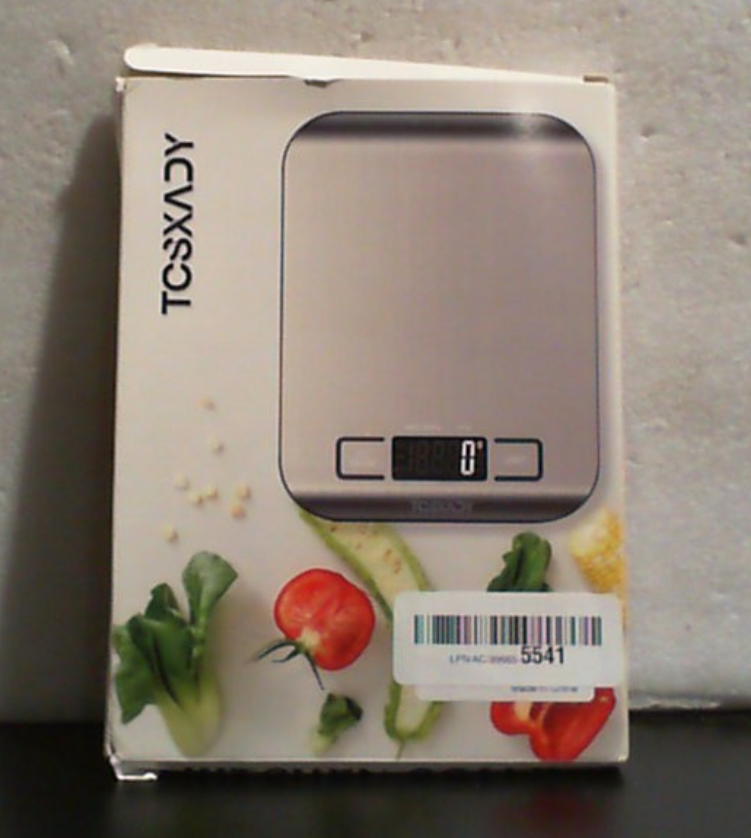 Balanza de cocina digital Tcsxady de 5 kg (11 lb) con pantalla LCD de 6 unidades y función de tara. Diseño compacto para hornear, cocinar de forma saludable y preparar comidas. Fabricada en acero inoxidable 304.