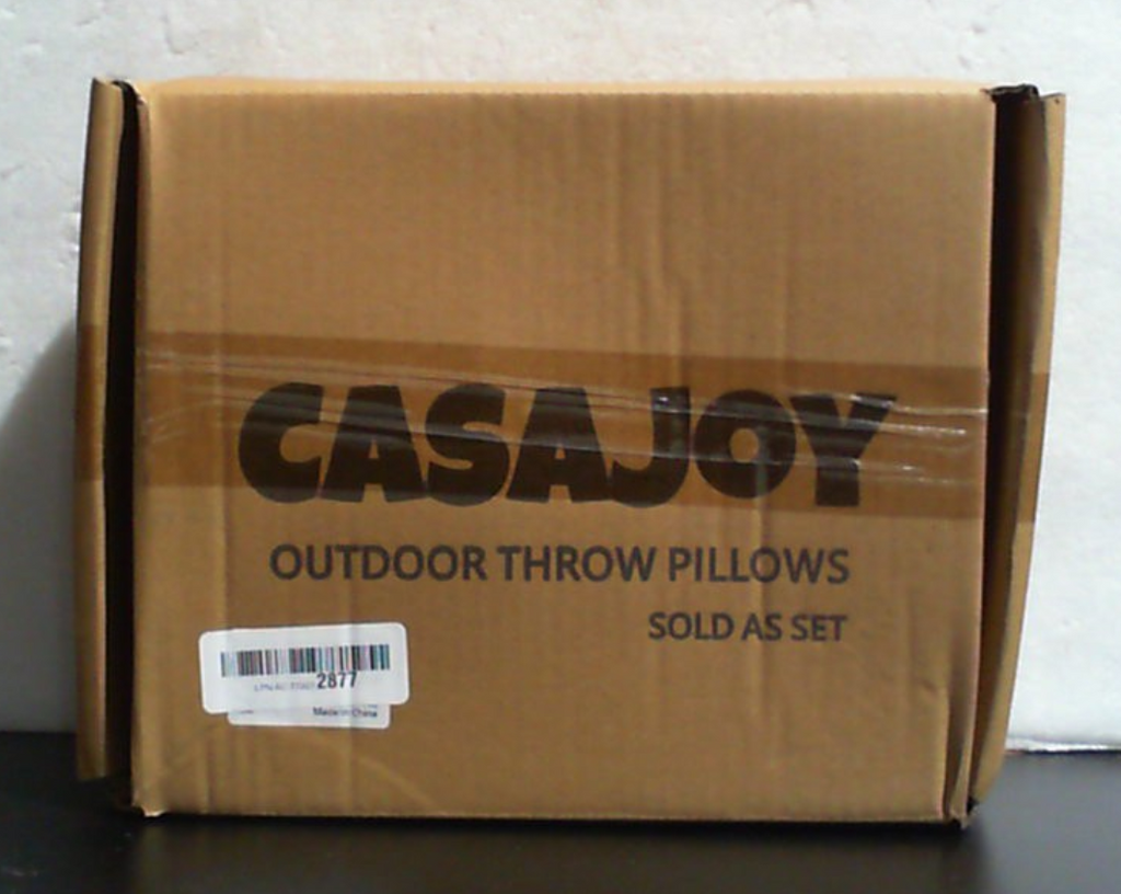 CASAJOY Paquete de 2 almohadas para exteriores de 12x20 pulgadas, almohadas decorativas impermeables con relleno, almohadas lumbares decorativas para patio, jardín, sofá, muebles, cama, sala de estar (azul guijarro)