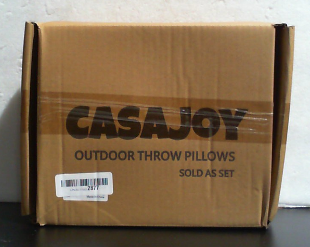 CASAJOY Paquete de 2 almohadas para exteriores de 12x20 pulgadas, almohadas decorativas impermeables con relleno, almohadas lumbares decorativas para patio, jardín, sofá, muebles, cama, sala de estar (azul guijarro)