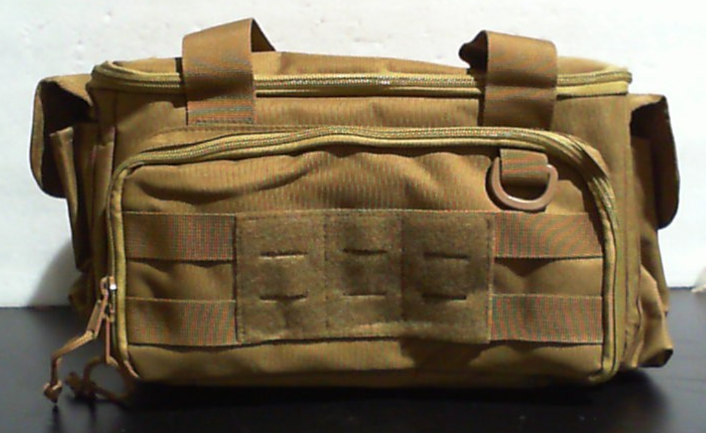 Bolsa de herramientas pequeña Rexmica con base acolchada gruesa y antifricción, organizador de herramientas para hombres, bolsa táctica, bolsa para campo de tiro, bolsa de trabajo multifuncional para reparadores, electricistas y carpinteros (caqui).