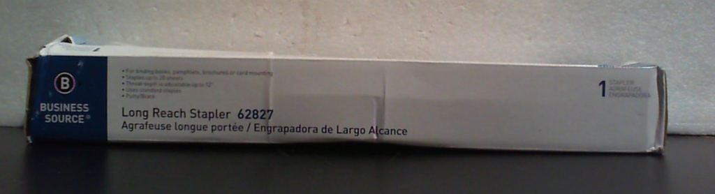 Grapadora de largo alcance: capacidad para 20 hojas y 210 grapas. Ajustable hasta 30 cm (12"). Perfecta para encuadernar libros, folletos y grapar.