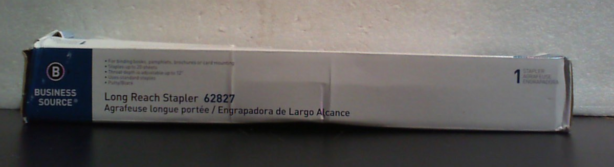 Grapadora de largo alcance: capacidad para 20 hojas y 210 grapas. Ajustable hasta 30 cm (12"). Perfecta para encuadernar libros, folletos y grapar.
