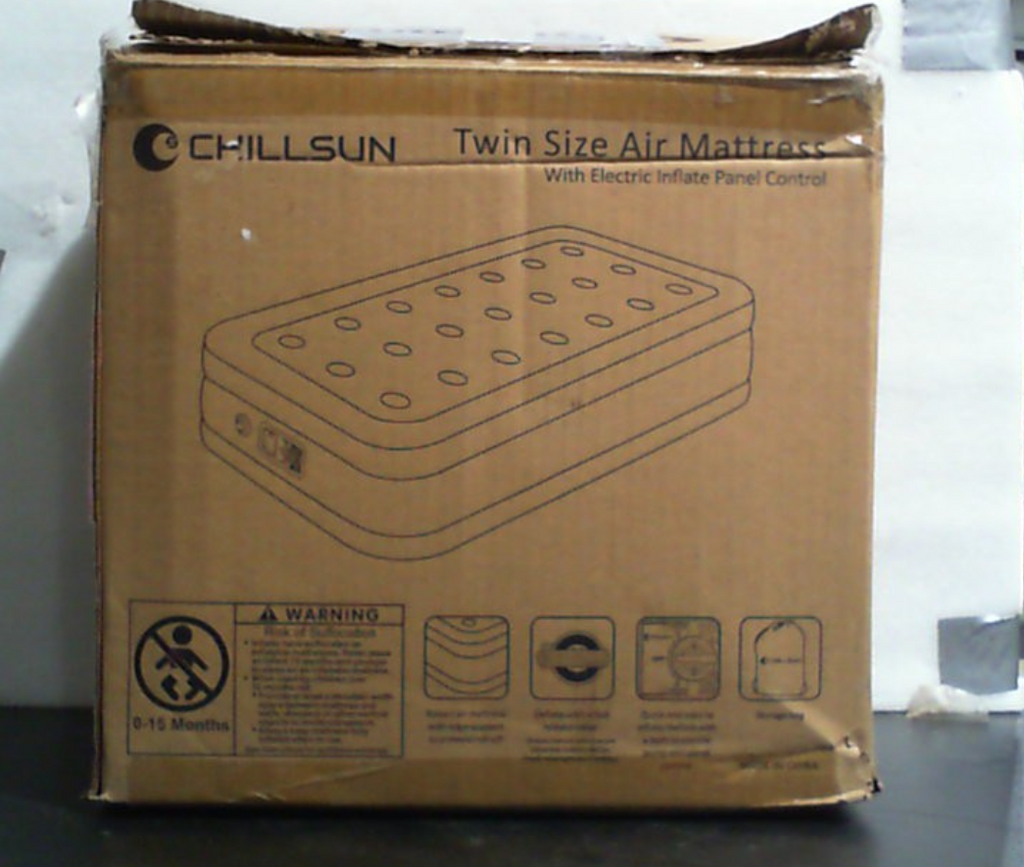 CHILLSUN - Colchón inflable individual con bomba integrada, autoinflado en 3 minutos