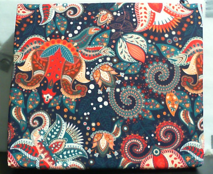 Juego de 4 cojines cuadrados para asiento de silla con estampado multicolor