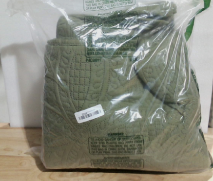 Juego de edredón Pure Bedding tamaño matrimonial/queen verde oliva - Colcha extragrande - Cubrecama ligero de microfibra suave para todas las estaciones - 3 piezas que incluye 1 edredón y 2 fundas de almohada, estampado geométrico