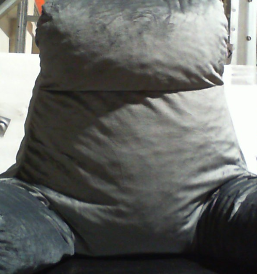 Almohada de lectura IPYNBAP con brazos para adultos, almohada para la espalda para sentarse en la cama, almohada de respaldo de espuma viscoelástica triturada con bolsillos y funda extraíble y lavable, para descansar (20 pulgadas, gris)