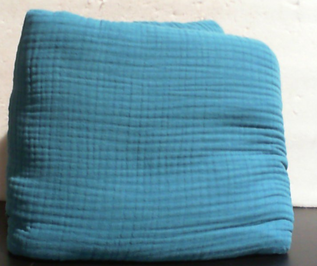 Mantas de muselina 100% algodón Bedsure para adultos, tamaño grande, color verde azulado.