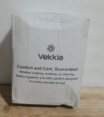 Almohada de lectura Vekkia, almohada para la espalda para adultos sentados en la cama, almohada de apoyo lumbar con brazos integrados y bolsillos XL, silla de descanso para leer, jugar, relajarse, gris