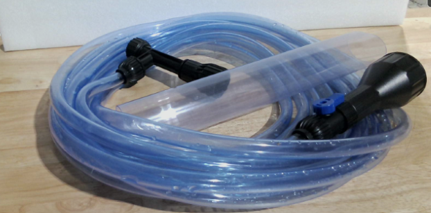 Aspirador de grava DXOPHIEX para acuario, sifón para pecera, cambiador de agua para acuario con tres adaptadores de grifo metálicos y manguera larga de 9 metros (30 pies).
