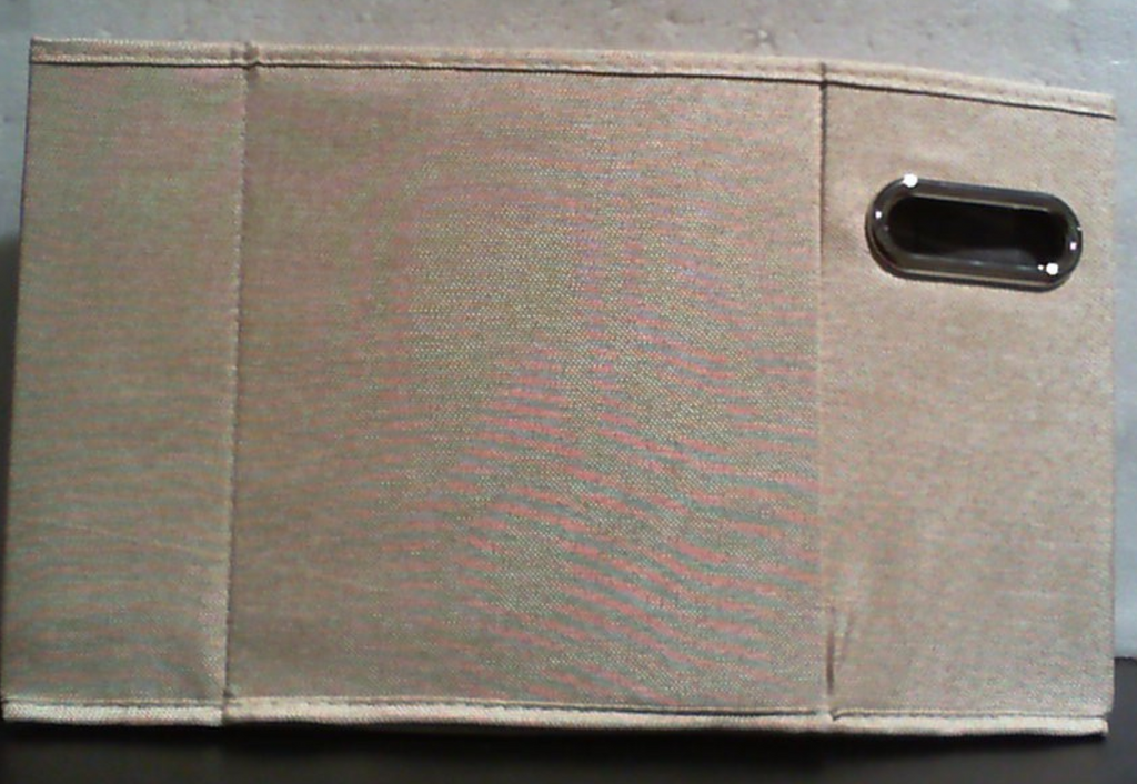 ComfortKeeper Paquete de 4 organizadores de archivos tamaño carta, organizador de carpetas de archivos, caja de almacenamiento de tela, organizador de papel plegable con asa de metal, rieles de PVC lisos, solo caja (beige)