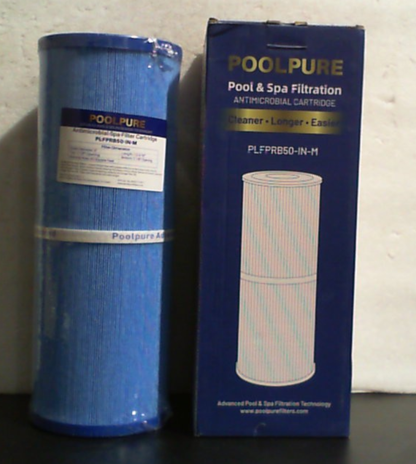 Filtro de repuesto POOLPURE para spas Pleatco PRB50-IN-M, Unicel C-4950RA, Guardian 413-212-02, Filbur FC-2390M, 17-2380, Jacuzzi J200 Series Filter, 373045, 5X13, 1 unidad.