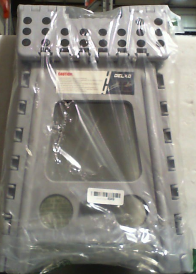 Taburete plegable Delxo de 40 cm, taburete plegable para adultos, taburete plegable de plástico portátil, taburetes plegables antideslizantes para cocina, baño, dormitorio y jardín, soporta hasta 181 kg (gris, 1 unidad).