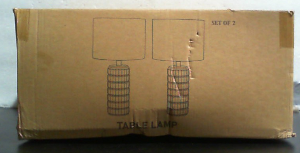 Juego de 2 lámparas de mesa modernas de cerámica de 23" - Lámparas de mesa para sala de estar, lámparas de mesita de noche estilo rústico para dormitorio, juego de 2 lámparas de mesita de noche blancas estilo boho