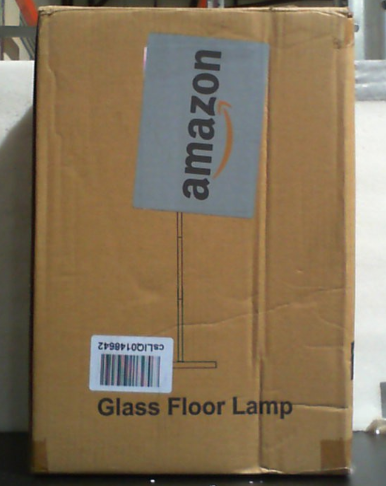 Lámpara de pie dorada regulable mejorada para sala de estar con pantalla de cristal transparente, lámpara de pie moderna de cristal con bombilla Edison de 900 lúmenes incluida, lámpara de pie alta para dormitorio, oficina, sala de lectura, rincón