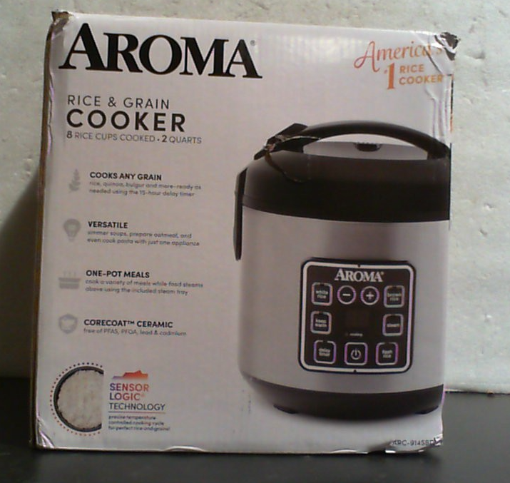 Aroma Housewares olla arrocera digital de 20 tazas (cocidas) (10 tazas sin cocer)