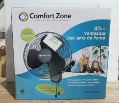 Ventilador Oscilante de Pared de 40 cm (16") Comfort Zone, modelo CZ16W.