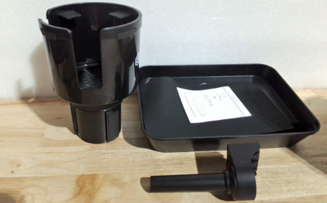 Bandeja para portavasos de coche DYLEN, adaptador extensor de portavasos para coche, bandeja desmontable de 24 cm para comer en el coche, artículos esenciales para viajes por carretera, compatible con Yeti, Hydro Flask de 473-1370 ml